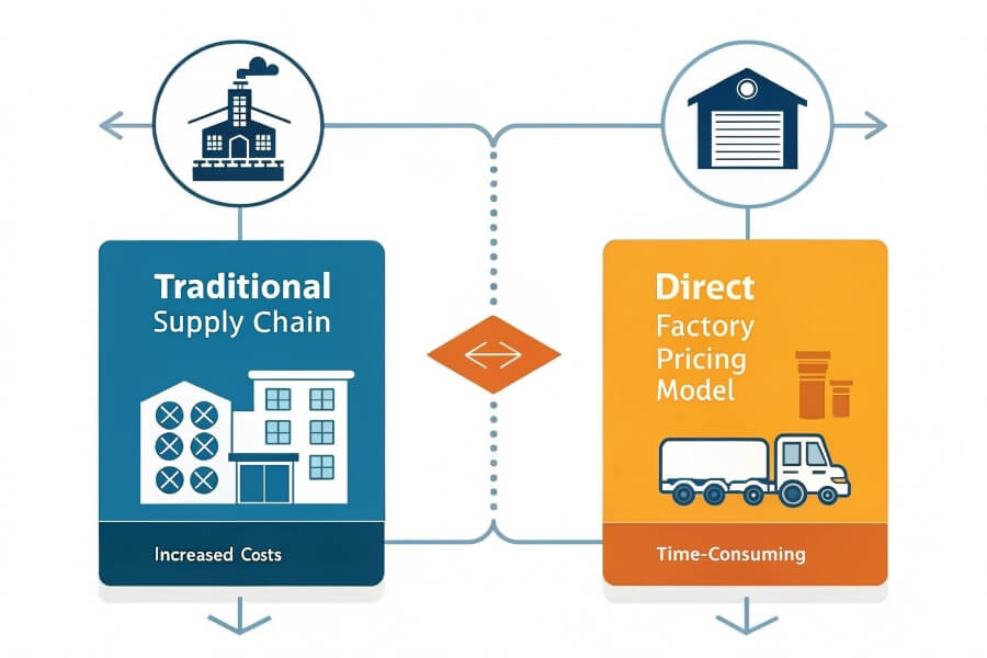 Case Studies: Factory Pricing Success Stories Case study infographic illustrating cost savings through factory pricing